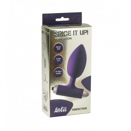 Анальная пробка с вибрацией и смещенным центром тяжести Spice it up Perfection