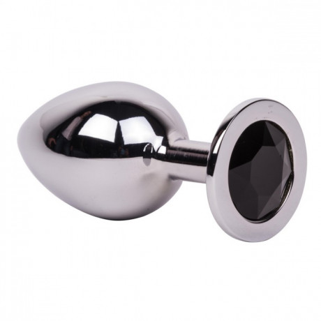 Большой плаг из стали с кристаллом BLACK RAVE