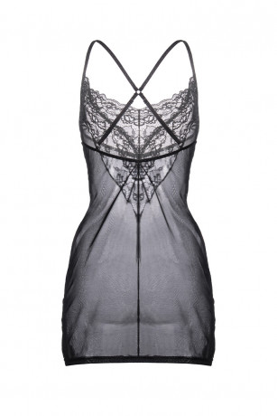 Комбинация с открытой спиной и роскошной кружевной вставкой Lizaveta