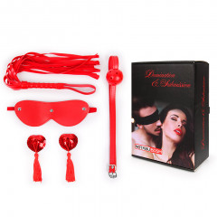 Красный набор аксессуаров для секса из 4 предметов