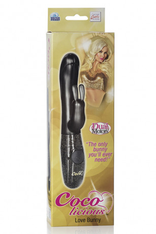 Вибромассажер кролик с гладким и слегка изогнутым вагинальным отростком Coco Licious Love Bunny