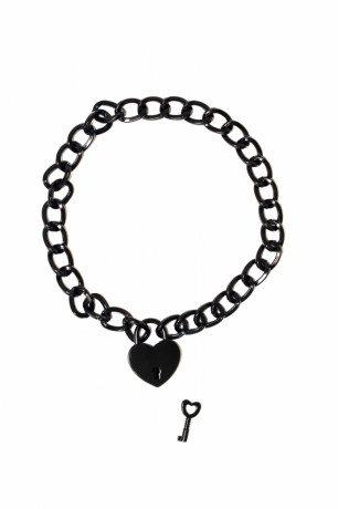 Металлический ошейник в виде цепи с сердечком Party Hard Embrace