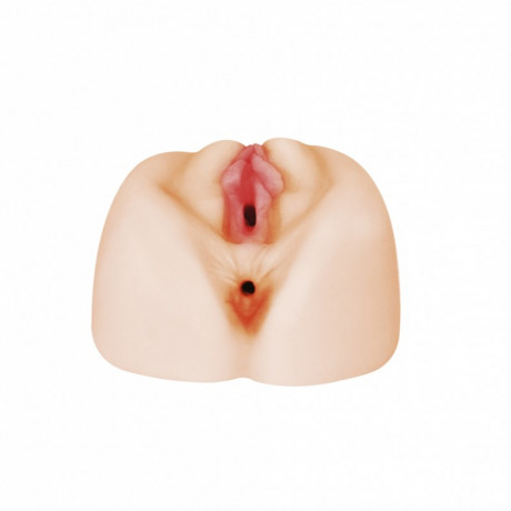 Двойной мастурбатор с розовыми губками и аппетитной попкой