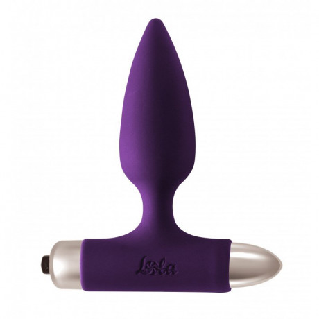 Анальная пробка с бархатистой поверхностью и вибрацией Spice it up Glory Wine