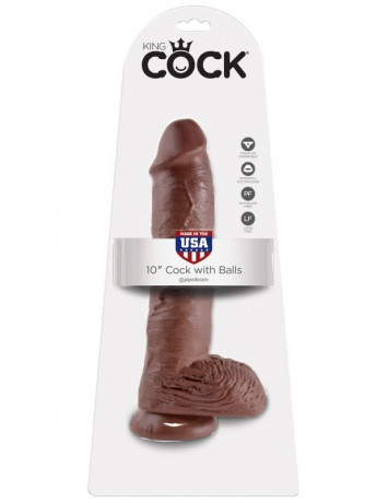 Фаллоимитатор-гигант на присоске King Cock 10 Cock with Balls