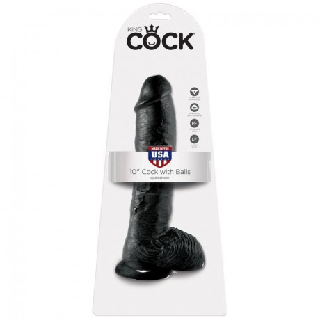 Фаллоимитатор-гигант на присоске King Cock 10 Cock with Balls