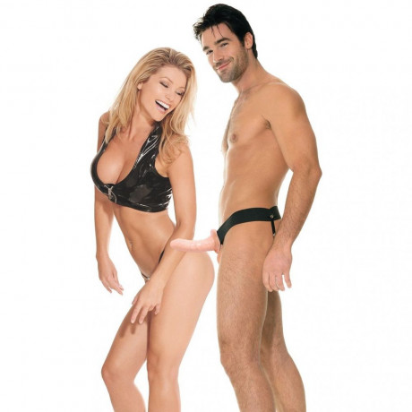 Страпон полый для новичков с вибратором Fetish Fantasy