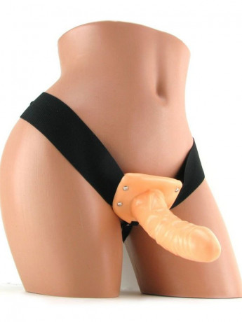 Страпон полый для новичков с вибратором Fetish Fantasy