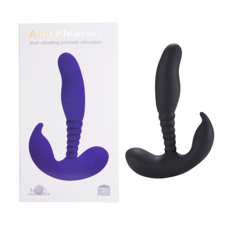 Силиконовый стимулятор простаты с 10 режимами вибрации Anal Pleasure Dual Vibrating Prostate Stimulator