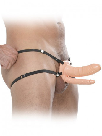 Страпон на креплении Seven Creations с дополнительным анальным стимулятором