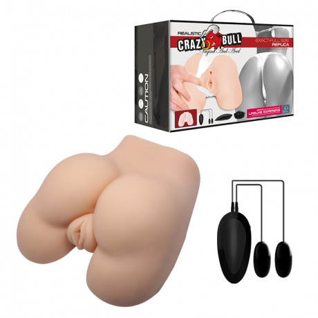 Мега мастурбатор полу торс с вагиной и попкой и вибрацией Baile