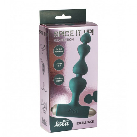 Анальная вибро елочка с бархатистой поверхностью Spice it up Excellence