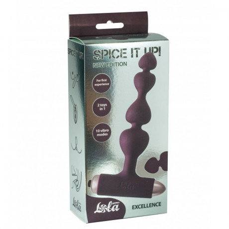 Анальная вибро елочка с бархатистой поверхностью Spice it up Excellence