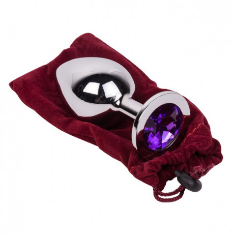 Большой плаг из стали с кристаллом VIOLET DREAM