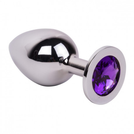 Большой плаг из стали с кристаллом VIOLET DREAM