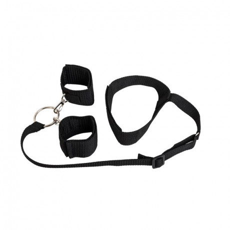 Ошейник с длинной лентой и отстегивающимися наручниками ДД