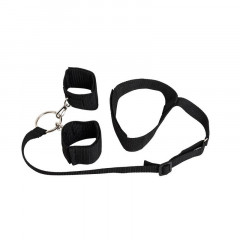 Ошейник с длинной лентой и отстегивающимися наручниками ДД
