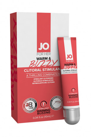 Клиторальный крем на водной основе с контрастом температур и вибрацией JO WARM & BUZZY 10 мл