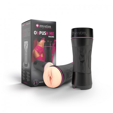 Мастурбатор в виде вагины в удобной тубе для хранения Oh Push me Vagina