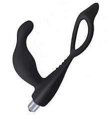 Вибратор простаты с кольцом на мошонку Gaius