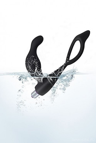 Вибратор простаты с кольцом на мошонку Gaius