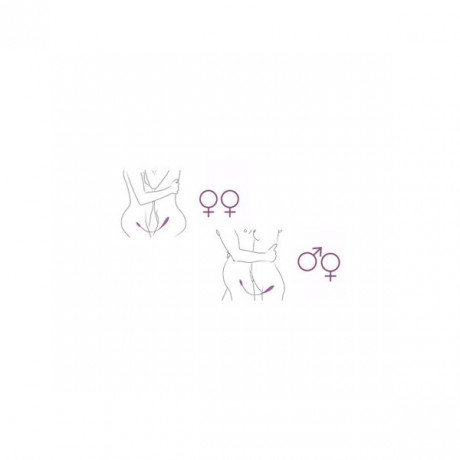 Двусторонний мини вибратор со съемным фаллоимитатором Adrien Lastic