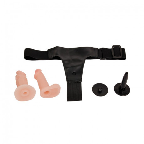 Страпон женский с двумя сменными насадками на трусиках Baile