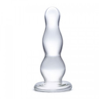 Стеклянная елочка прозрачного цвета 9 см