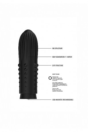 Элегантная перезаряжаемая вибропуля с текстурированной поверхностью Lush