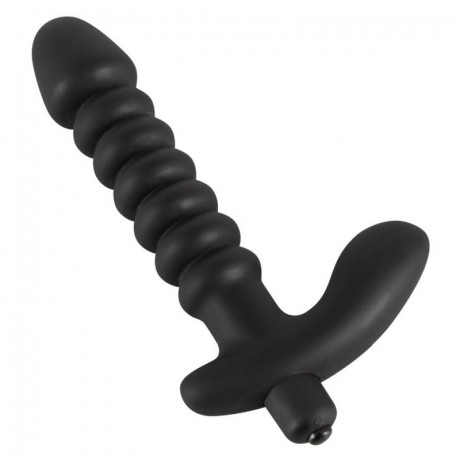 Вибростимулятор с выраженными ребрышками Black Velvets Vibrator