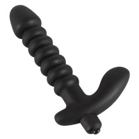 Вибростимулятор с выраженными ребрышками Black Velvets Vibrator