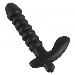 Вибростимулятор с выраженными ребрышками Black Velvets Vibrator