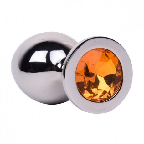 Большой плаг из стали с кристаллом JUICY ORANGE