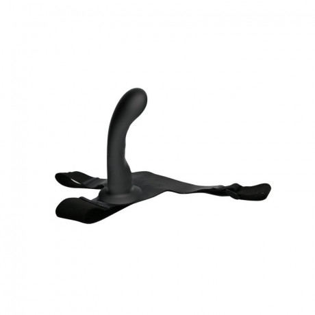 Эргономичный страпон с изогнутой головкой Baile Ultra Harness Curvy Dildo