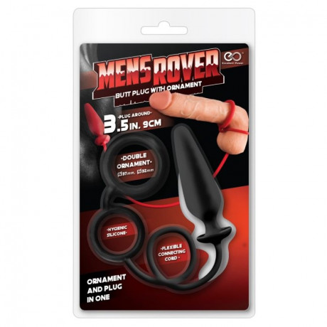 Эрекционное кольцо с анальным плагом Excellent Power