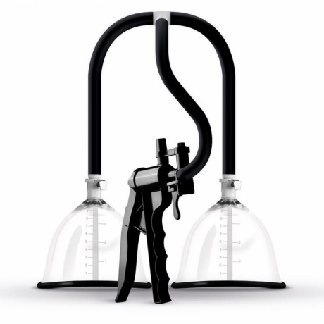 Двойная вакуумная помпа для груди с ручкой насосом Saiz Pump Premium