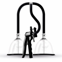 Двойная вакуумная помпа для груди с ручкой насосом Saiz Pump Premium