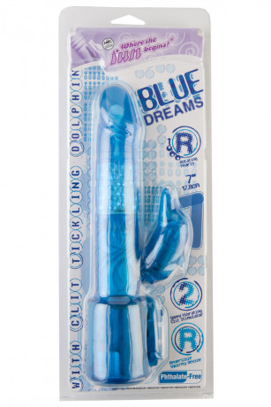 Хай тек вибратор с клиторальным стимулятором в форме дельфина