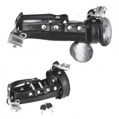 Плотная сбруя целомудрия для члена с замком