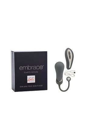 Вибро-яйцо EMBRACE LOVERS REMOTE с дистанционным пультом серое