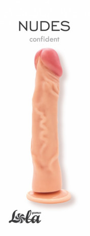 Гибкий реалистичный фаллоимитатор приятный на ощупь Nudes Confident