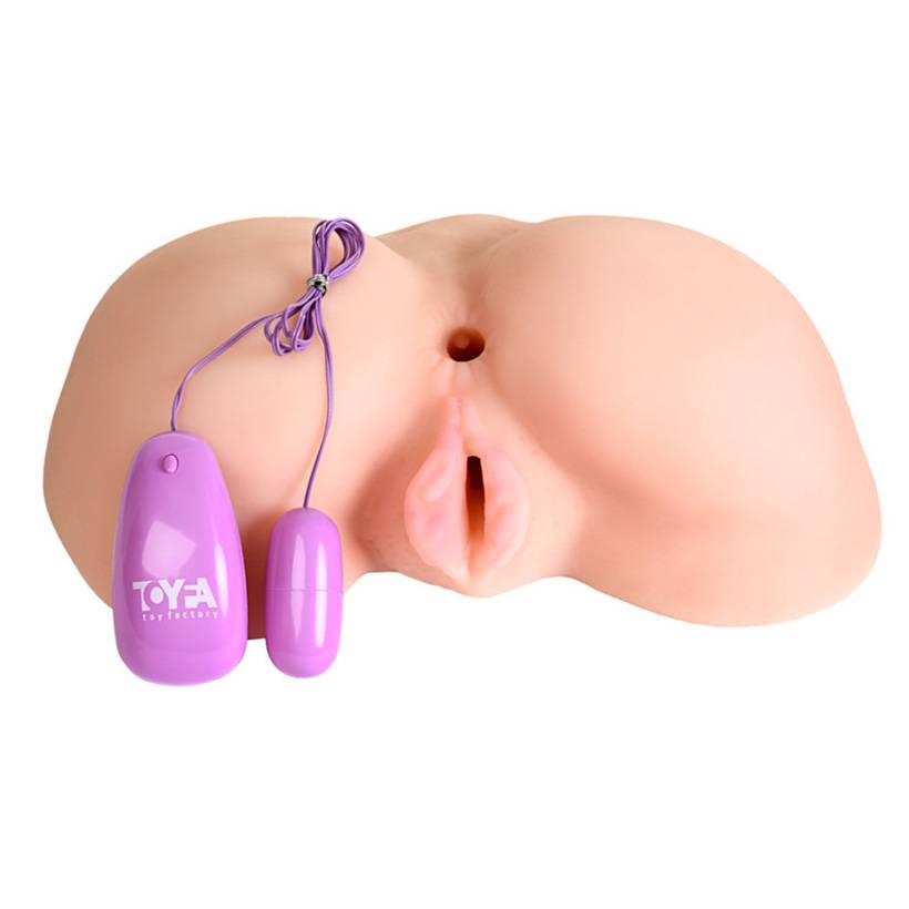Мастурбатор реалистичный TOYFA Juicy Pussy Nicole с вибрацией, вагина и анус, телесный