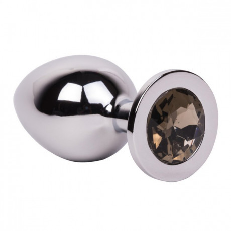 Большой плаг из стали с кристаллом SILVER RAIN