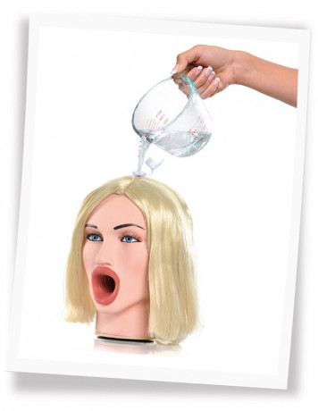 Мега мастурбатор в форме головы блондинки Hot Water Face Fucker Blonde