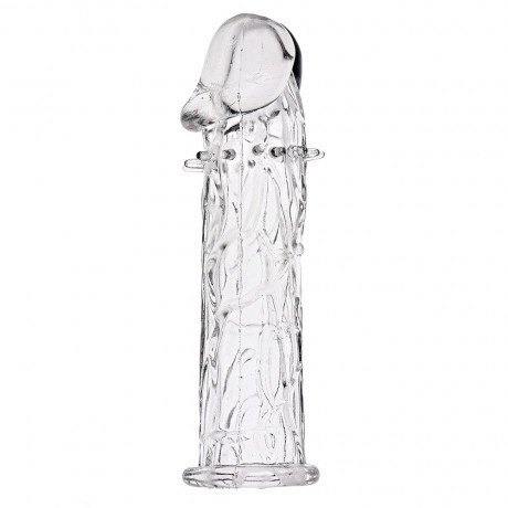 Прозрачная насадка на пенис закрытого типа плюс 3 см Sextoy