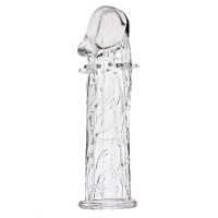 Прозрачная насадка на пенис закрытого типа плюс 3 см Sextoy