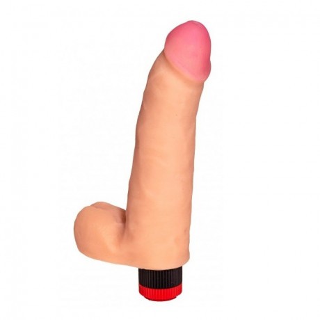 Изящный реалистичный вибромассажер из упругого и нежного материала неоскин 73 DD