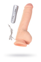 Реалистичный вибратор с мошонкой и функцией ротации RealStick Elite