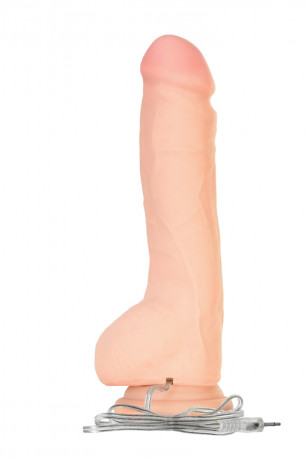 Реалистичный вибратор с мошонкой и функцией ротации RealStick Elite