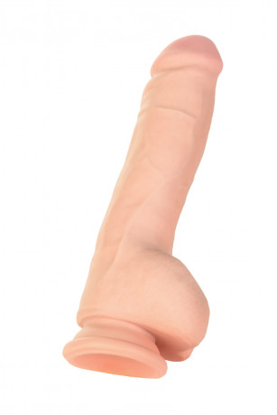 Реалистичный вибратор с мошонкой и функцией ротации RealStick Elite